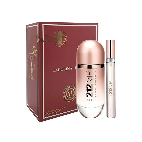 Set cadou Carolina Herrera 212 Vip Rose pentru femei Volum EDP 80 ml + EDP 10 ml