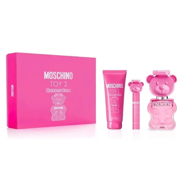 Set cadou Moschino Toy 2 Bubble Gum pentru femei Volum 100 ml EDT + 100 ml loțiune de corp + EDT 10 ml