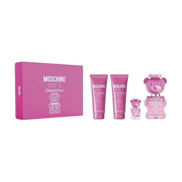 Set cadou Moschino Toy 2 Bubble Gum pentru femei Volum 100 ml EDT + EDT 10 ml + 100 ml loțiune de corp + 100 ml gel de duș