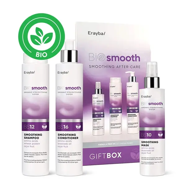 Set Cadou pentru Netezirea Părului Erayba BIO Smooth Anti-Frizz