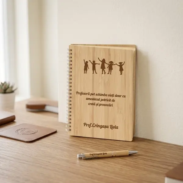 Set Caiet si pix personalizat pentru profesori