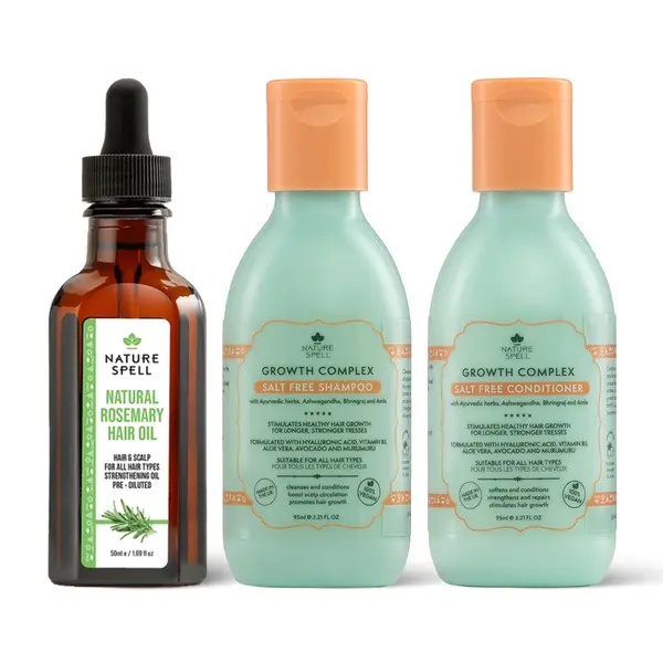 Set calatorie pt cresterea parului cu rozmarin Nature Spell Natur
