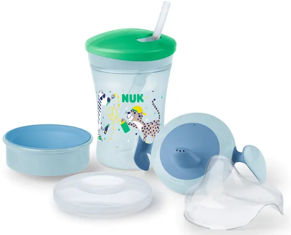 Set cana Nuk - Evolution Cups, All-in-one, Zebra, baiat