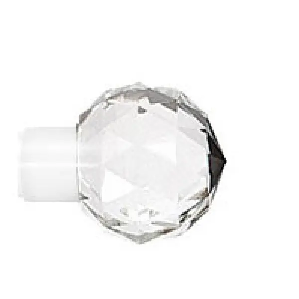 Set capat decorativ pentru galerie 19 mm kula cristal alb 2 bucati