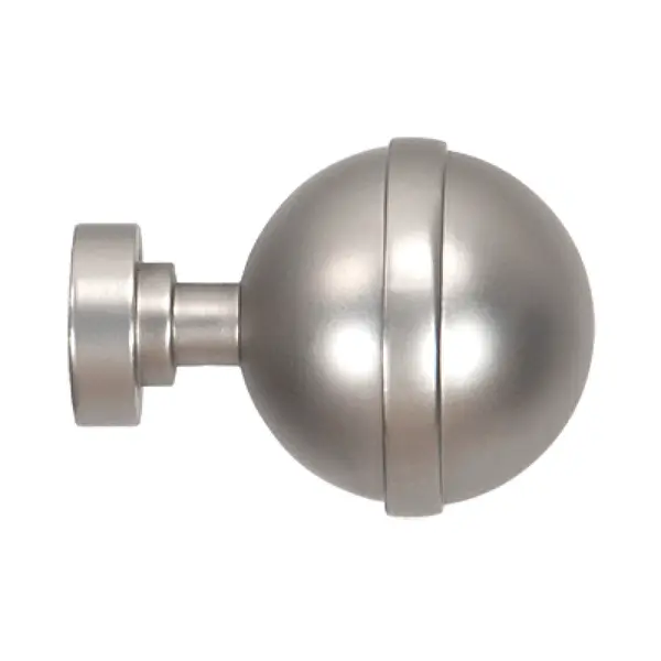 Set capat decorativ pentru galerie 19 mm kula lux crom mat 2 bucati
