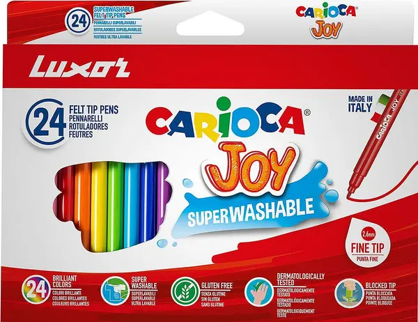 Set carioci superlavabile Carioca Joy - 24 culori