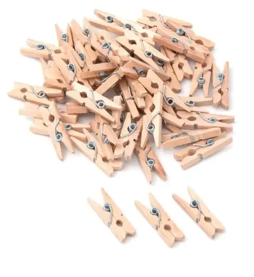 Set carlige din lemn pentru activitati crafts-50 bucati