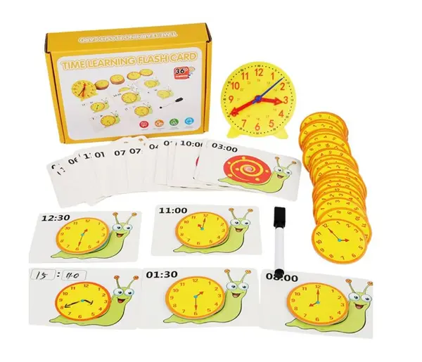 Set cartonase educative pentru invatarea ceasului