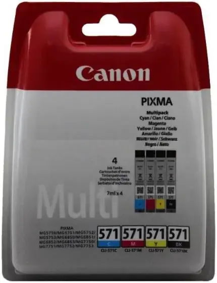 Set cartuse cerneala Canon CLI-571MULTI Multipack (Cyan+Magenta+Yellow+Black)