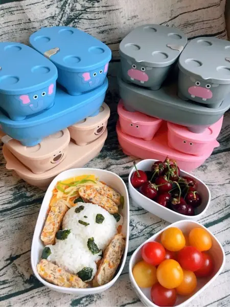 Set caserole hrana cu capac Bentomals To Go purcelus