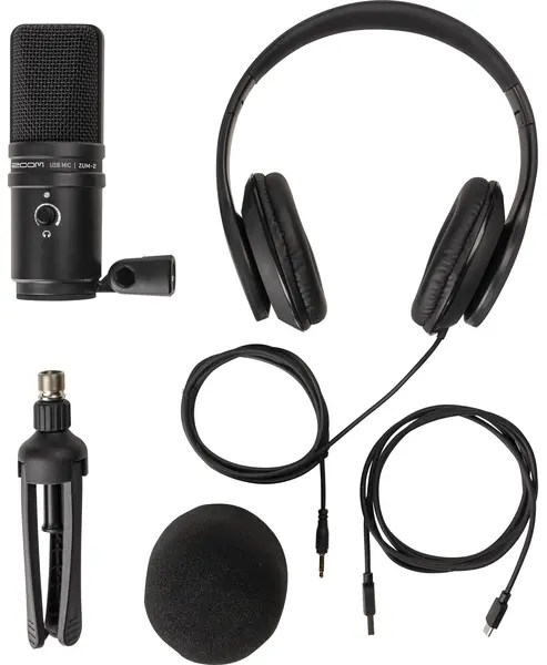 Set casti si microfon Zoom - ZUM-2PMP, negru
