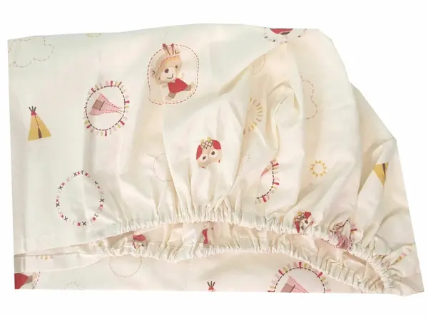 Set cearceafuri Mici indieni patut bebelus 60x85 cm cu elastic din bumbac
