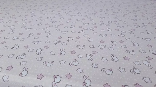 Set cearceafuri Pink Ducks KidsDecor cu elastic din bumbac 52x95 cm