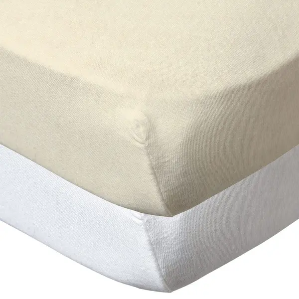 Set cearșafuri Babycalin - 2 buc, 60 х 120 cm, alb/bej