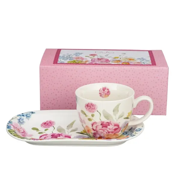 Set Ceasca si Farfurie Breakfast 450ml JUNE