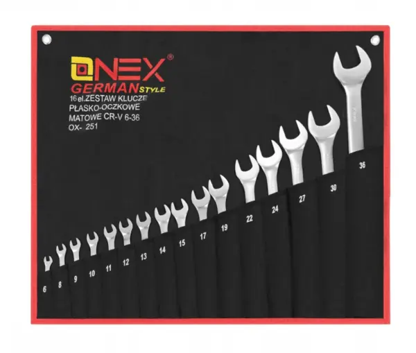 Set chei fixe combinate Onex 6 / 36mm cu 16 piese Cr V OX 251