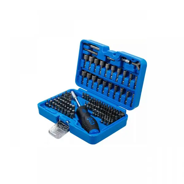 Set chei hexagonale + varfuri + maner surubelnita, 122 piese , BGS