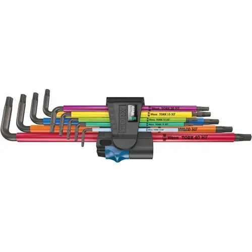 Set chei imbus cu profil torx, TX8-TX40, 9 bucati, Wera 967/9 XL Multicolor HF