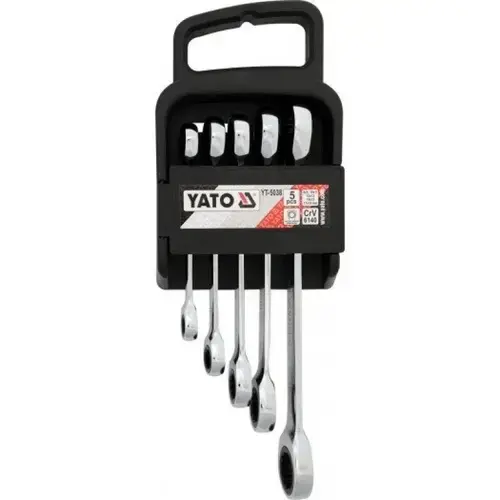 Set chei inelare cu clichet Yato YT-5038, 5 piese