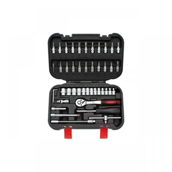 Set chei tubulare BGS Kraftmann 2142, antrenare 6.3 mm (1/4"), 46 piese
