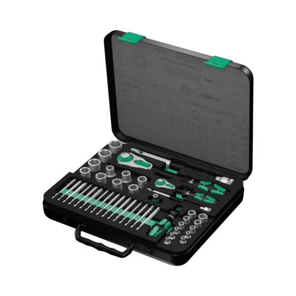 Set chei tubulare cu clichet 8100 SA SC, 1 4 si 1 2, Zyklop Speed, metric, 43 piese, Wera 05160785001
