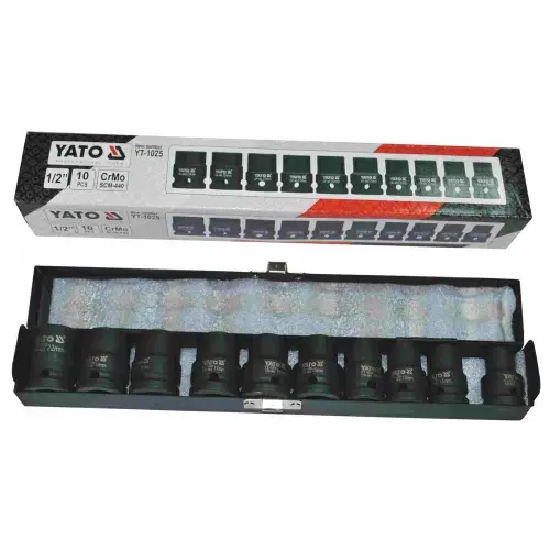 Set Chei Tubulare de Impact 10-22mm, Yato YT-1025