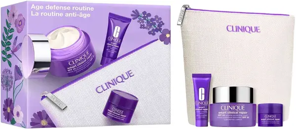 Set Clinique Smart Clinical Repair - Cremă, Ser și Cremă pentru zona ochilor, 50 + 10 + 5 ml + Neceser