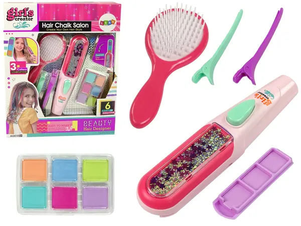 Set Coafura si Vopsire Par - Placa de Indreptat si suvite Colorate in 6 Culori