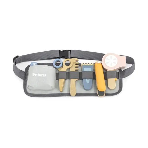 Set coafura Viga PolarB, din lemn cu centura si unelte, multicolor KID442018, la doar 84,00 lei