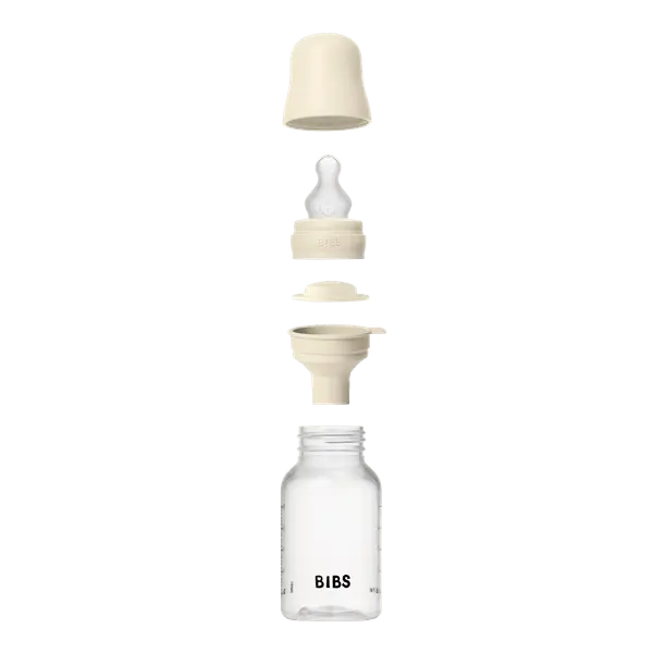 Set complet biberon anticolici Bibs 150 ml Silicon Ivory