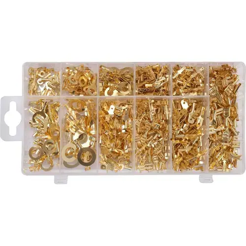 Set conectori electrici auto, YATO YT-068685, Alama, 750 bucati, Auriu