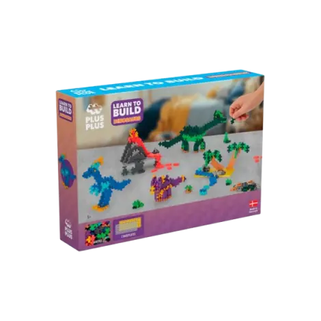 Set constructie Plus-Plus, 600 piese, Invata sa construiesti dinozauri