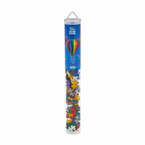 Set constructie Plus-Plus, tub 100 piese, culori standard