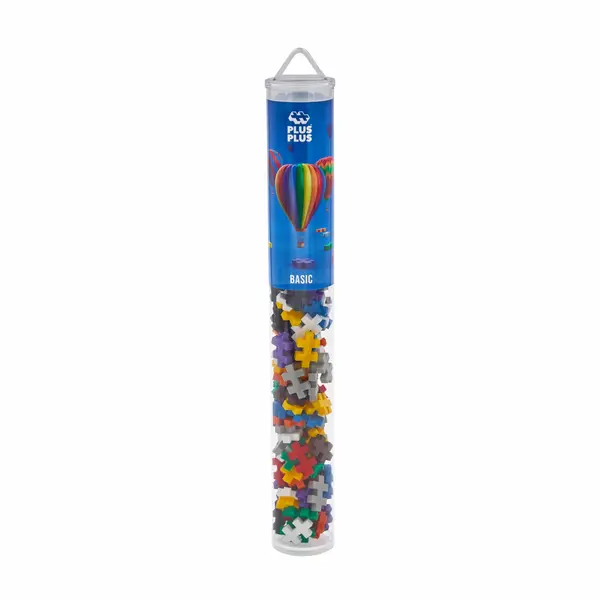 Set constructie Plus-Plus, tub 100 piese, culori standard