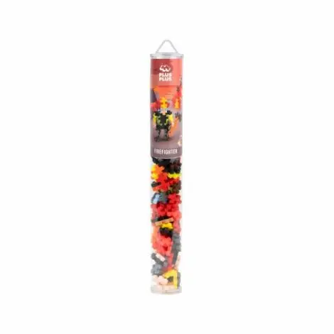 Set constructie Plus-Plus, tub 100 piese, Pompier