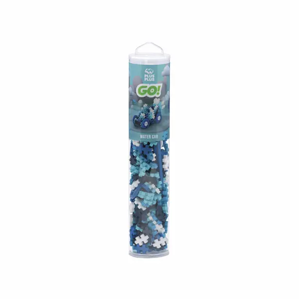 Set constructie Plus-Plus, tub 200 piese, Masini colorate - Apa