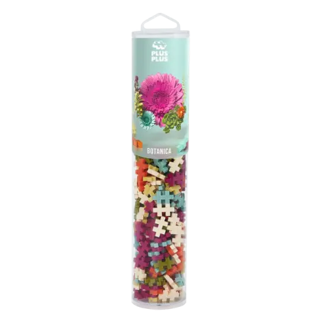 Set constructie Plus-Plus, tub 240 piese, Botanica Mix, culori botanice