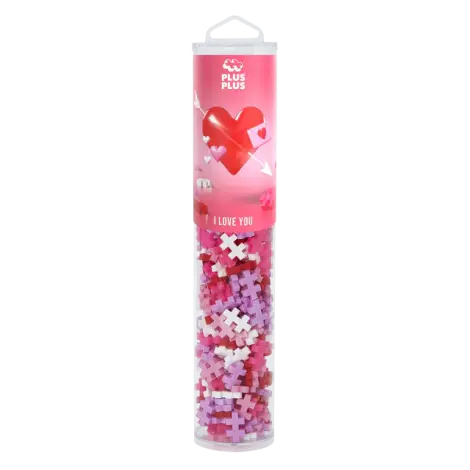 Set constructie Plus-Plus, tub 240 piese, I Love You Mix, culorile iubirii