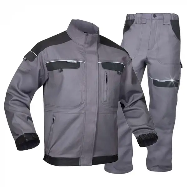Set costum gri cu pantaloni de lucru in talie, COOL TREND XL, 46, GRI