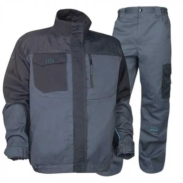 Set costum gri-negru cu pantaloni de lucru in talie, Ardon 4TECH 5XL, 60, GRI-NEGRU