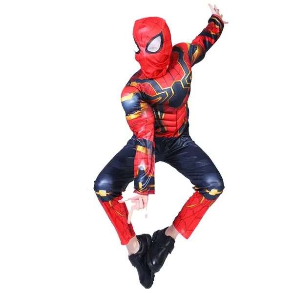 Set costum Iron Spiderman, New Era, rosu, 5-7 ani, 110-120 cm