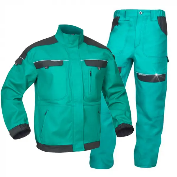 Set costum verde cu pantaloni de lucru in talie, COOL TREND 2XL, 46, VERDE