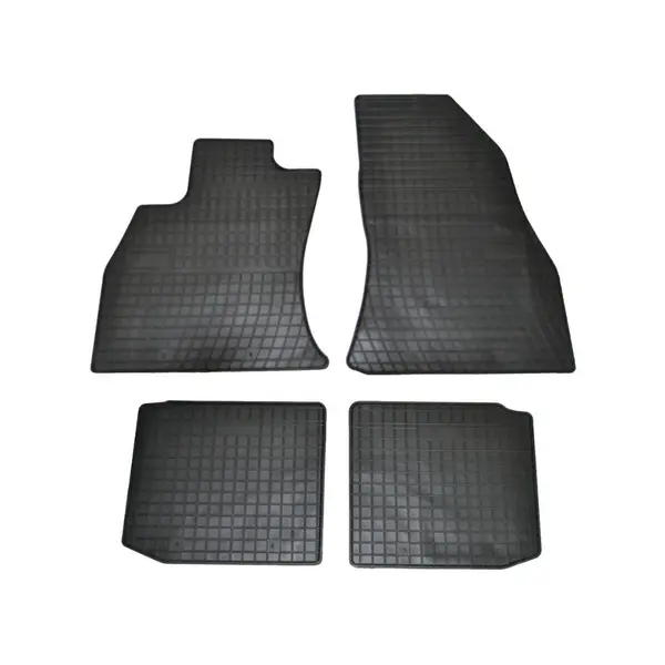 Set covorase auto din cauciuc Fiat 500L 2012- culoare Negru, presuri FROGUM, 4 buc.