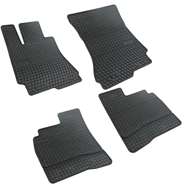 Set covorase auto din cauciuc Mercedes Clasa S W221 2005-2013, presuri FROGUM, negre, 4 buc.