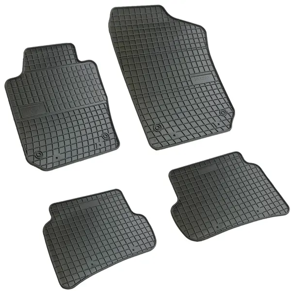 Set covorase auto din cauciuc Seat Ibiza 5 2008-2017 Skoda Fabia 3 2014-2021 4 bucati, presuri FROGUM, negre, 4 buc.