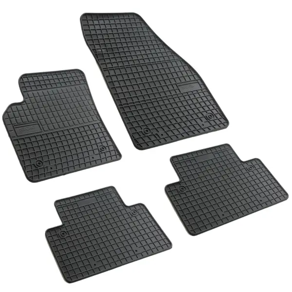 Set covorase auto din cauciuc Volvo S40 2 2004-2012 V50 2004-2012 C30 2006-2012, presuri FROGUM, negre, 4 buc.
