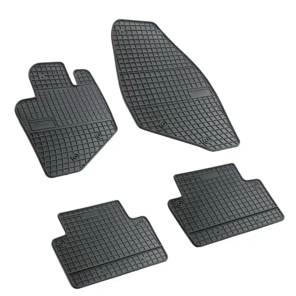 Set covorase auto din cauciuc Volvo S60 2000-2009 S80 1998-2006 V70 2000-2006, presuri FROGUM, negre, 4 buc.