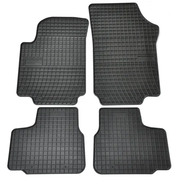 Set covorase auto din cauciuc Vw Up! 2011-, Skoda Citigo 2012-2019, Seat Mii 2011-2019, Negre, presuri FROGUM, negre, 4 buc.