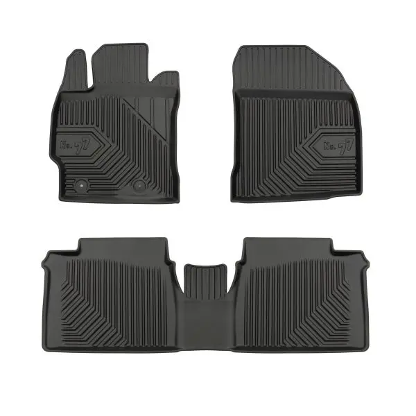 Set covorase cauciuc 3 piese No. 77, fata spate negru, potrivit TOYOTA COROLLA 06.13-08.19