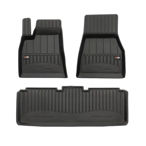 Set covorase cauciuc 3 piese proLine 3D, fata spate negru, potrivit TESLA MODEL S 09.12-